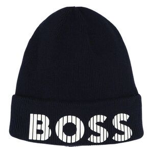 Boss Childrens/Kids Lettering Beanie / Navy